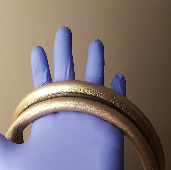 BURBERRY Plaid and Gold Metallic Handbag - Picture 6 of 16